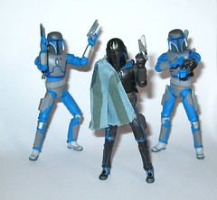 death watch pre vizsla cw08 and mandalorian warriors from battle pack star wars the clone wars blue and black packaging basic action figures 2010 hasbro b