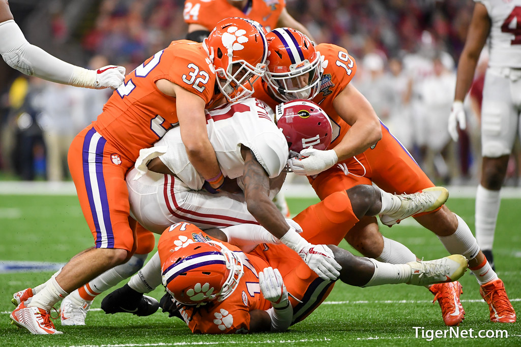 Clemson Football Photo of Kyle Cote and Tanner Muse and alabama