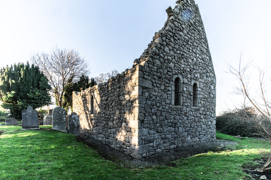 ANCIENT CHURCH AND GRAVEYARD AT TULLY [LAUGHANSTOWN LANE NEAR THE LUAS TRAM STOP]-134584