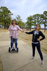 0219 Amanda and Emily adorable with Segway at the park