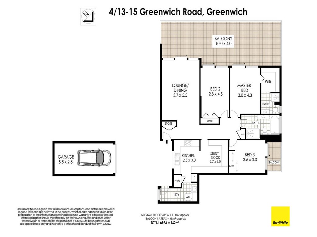 4/13-15 Greenwich Road, Greenwich NSW 2065 floorplan