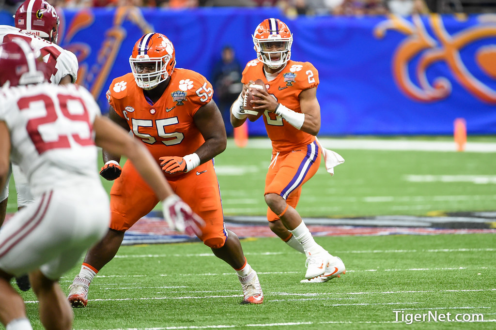 Clemson Football Photo of Kelly Bryant and Tyrone Crowder and alabama