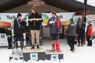 Sun Peaks Teck Open Event, January 4 to 7, 2018 - Men's Overall Slalom Podium