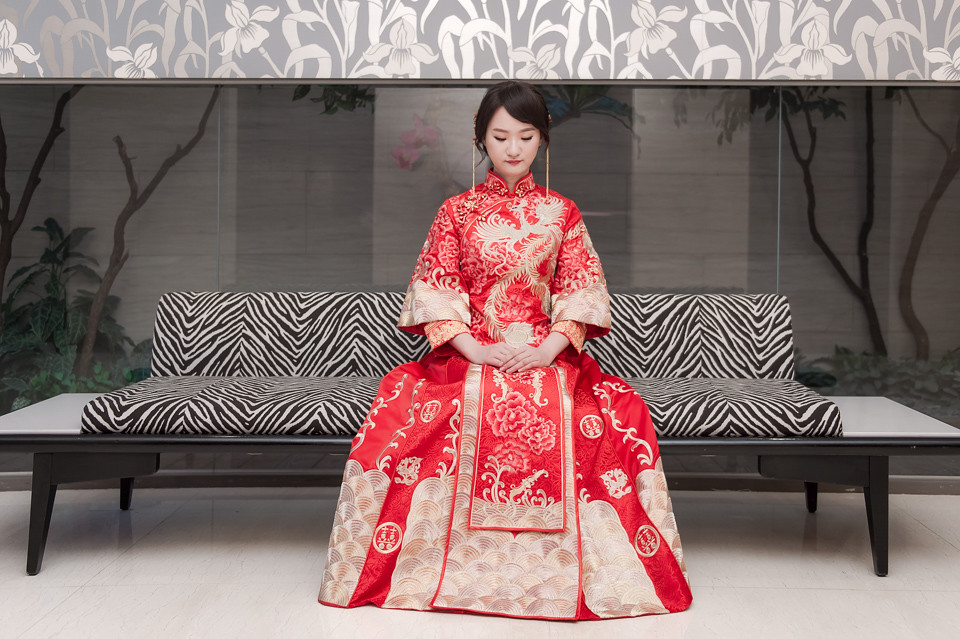 婚攝 台中雅園新潮 婚禮攝影 唯美龍鳳褂新娘 G & C 011