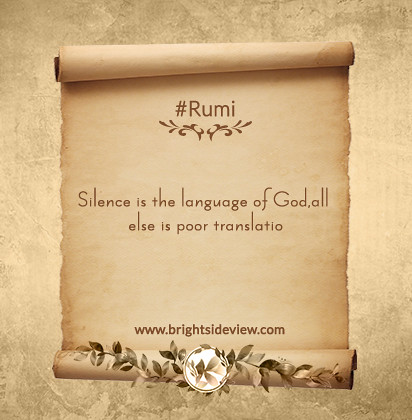 Rumi Quote on Silence