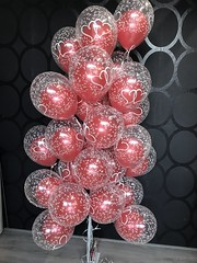 transparante heliumballonnen dubbel hart met rode ballon erin