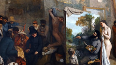 Courbet, The Studio, detail with manikin
