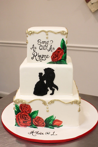 Beauty and The Beast Wedding Cake