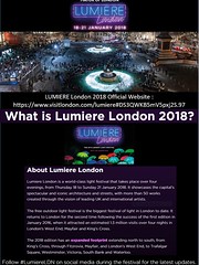 LUMIERE London Light Festival 18-21 January 2018