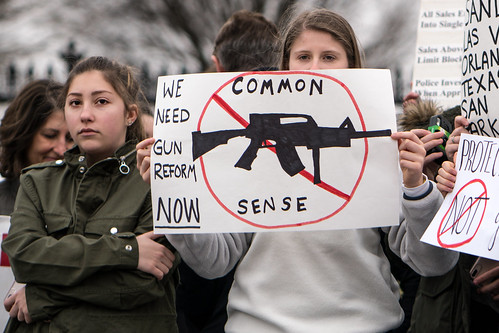 From flickr.com: We need gun reform now, student lie-in at the White House to protest gun laws, From Images