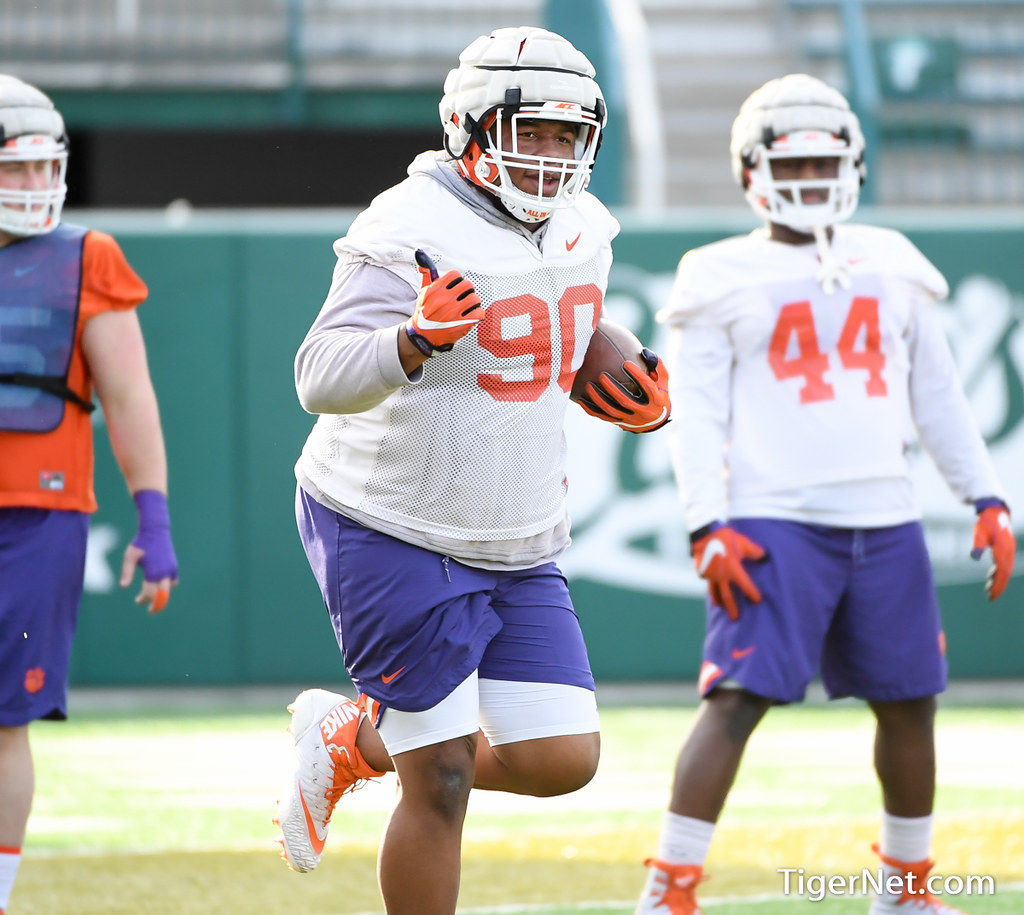 Clemson Football Photo of Dexter Lawrence and sugarbowl and practice and Bowl Game