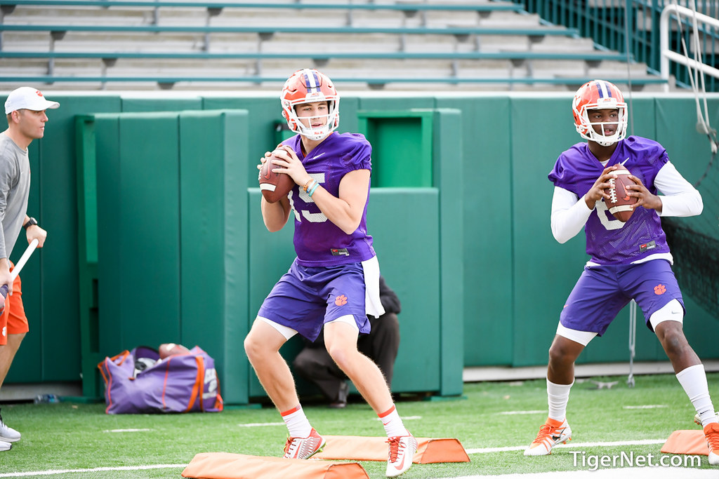 Clemson Football Photo of Hunter Johnson and sugarbowl and practice and Bowl Game