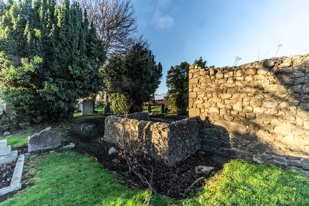 ANCIENT CHURCH AND GRAVEYARD AT TULLY [LAUGHANSTOWN LANE NEAR THE LUAS TRAM STOP]-134601