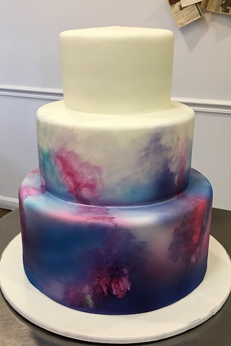 Magical Mystical Painted Wedding Cake