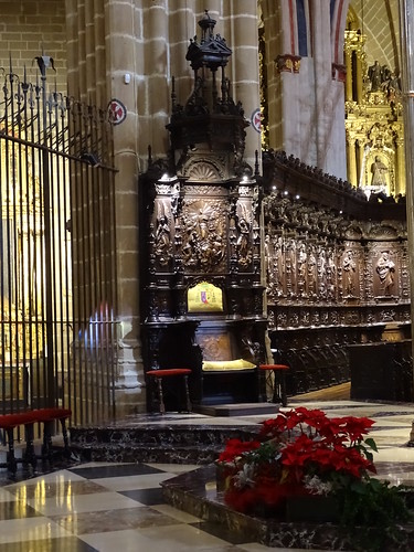 Coro renacentista en el presbiterio Catedral de Santa Maria La ...