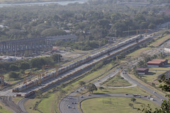 Panama Canal Railway, viewed from Ancon Hill, Panama City