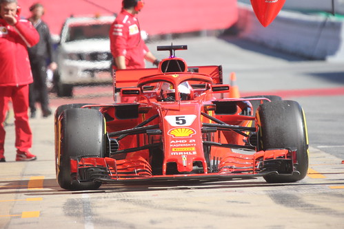Sebastian Vettel in Formula One Winter Testing 2018