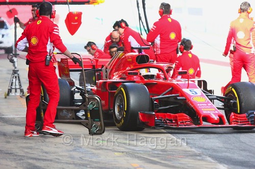 Sebastian Vettel during Formula One Winter Testing 2018