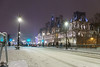 Snowy night on Hôtel de Ville by slam.photo, on Flickr