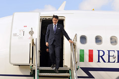 Llegada de Giuseppe Conte, primer ministro de Italia