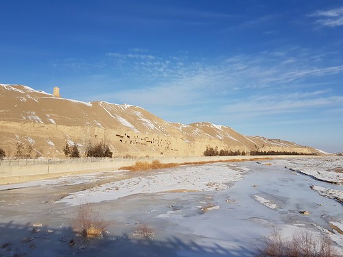 Mogao caves in the snow