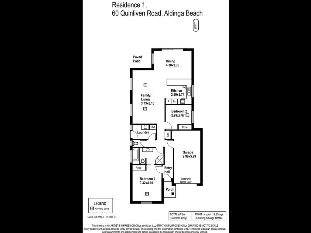 1/60 Quinliven Road, Aldinga Beach SA 5173 floorplan