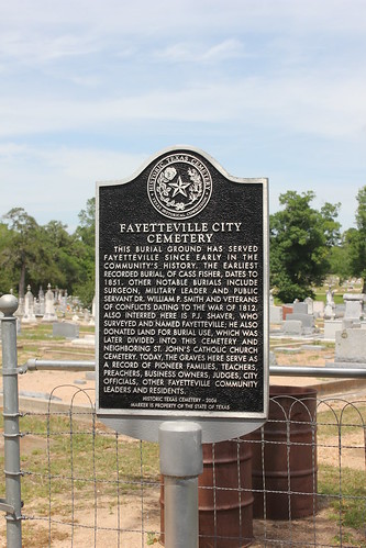 Fayetteville City Cemetery, Texas Historical Marker