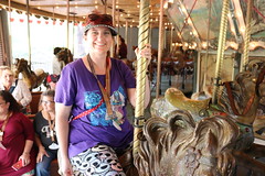 Tracey on the Griffith Park Carousel • <a style="font-size:0.8em;" href="http://www.flickr.com/photos/28558260@N04/43993791760/" target="_blank">View on Flickr</a>