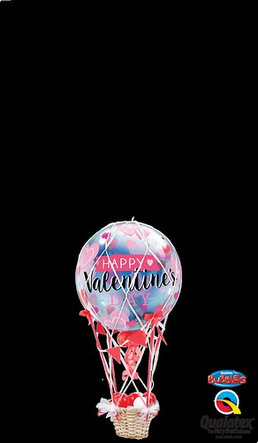 Valentines Day Banner Balloon Basket