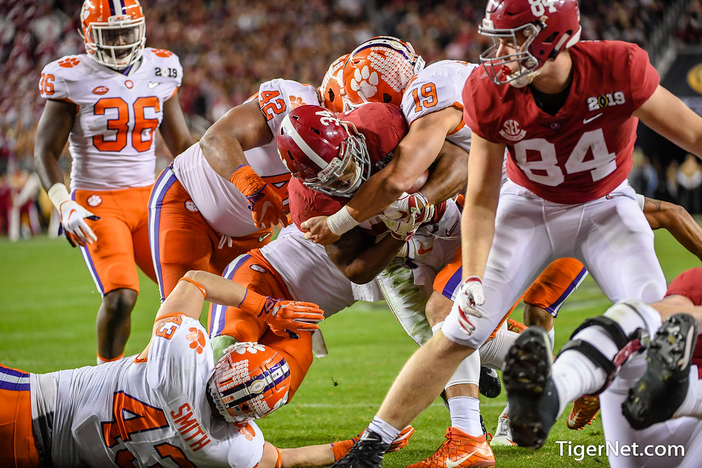 Clemson Football Photo of Tanner Muse and alabama