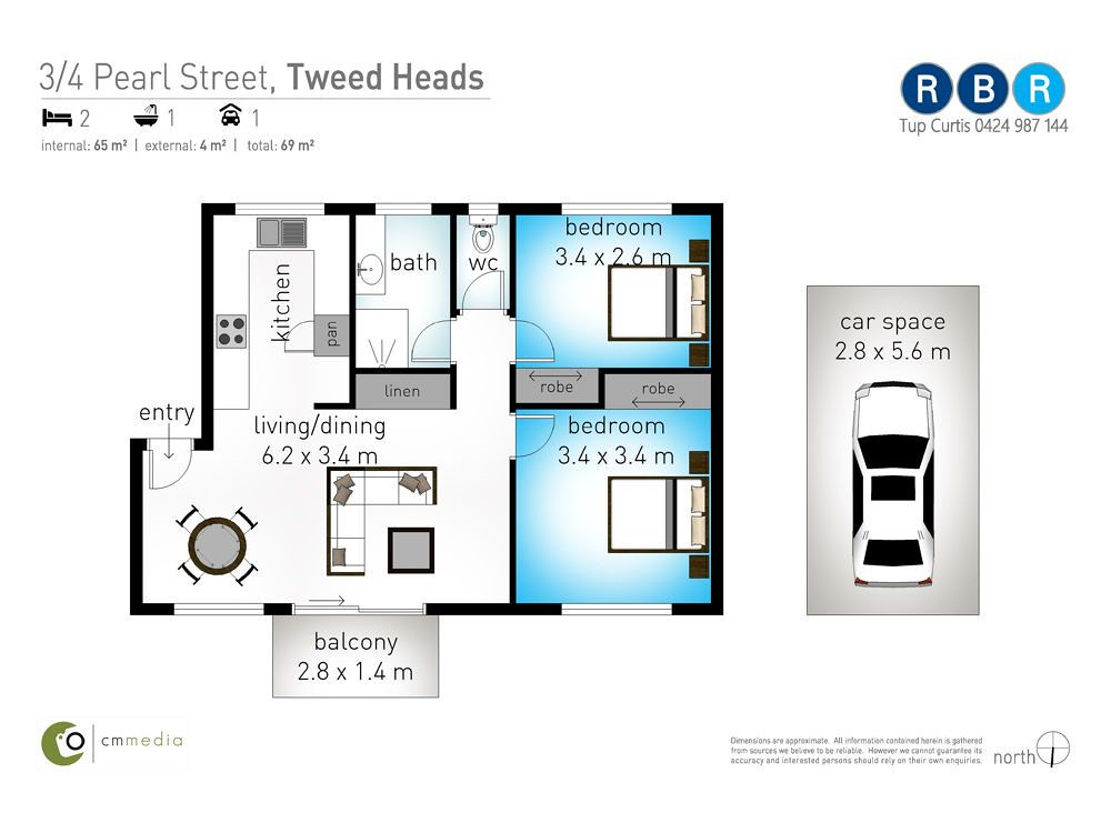 3/4 Pearl Street, Tweed Heads NSW 2485 floorplan