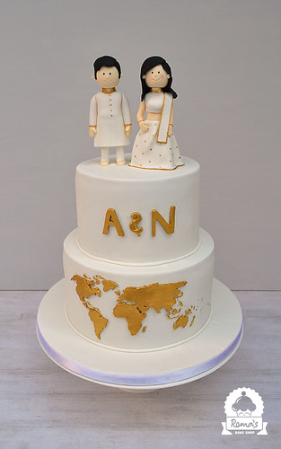 Travel wedding cake