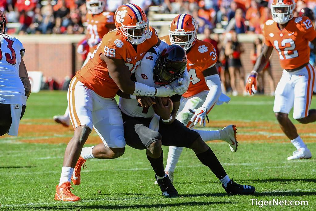 Clemson Football Photo of Clelin Ferrell and Louisville