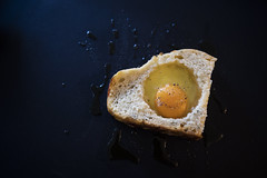 1123 Birdie egg in rosemary gruyere bread