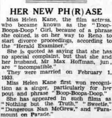 Helen Kane's New Ph(r)ase (1935)