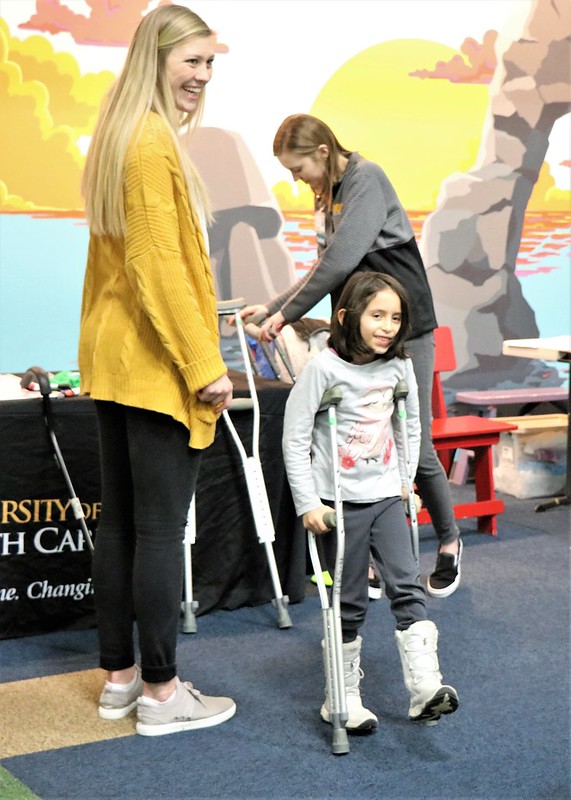 UI Carver College of Medicine students hosted healthcare activities at Iowa Children's Museum Family Free STEM night in January for hundreds of children and families.