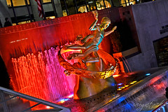 Prometheus Sculpture Statue Fountain The Rink Rockefeller Center Midtown Manhattan New York City NY P00003 DSC_4056