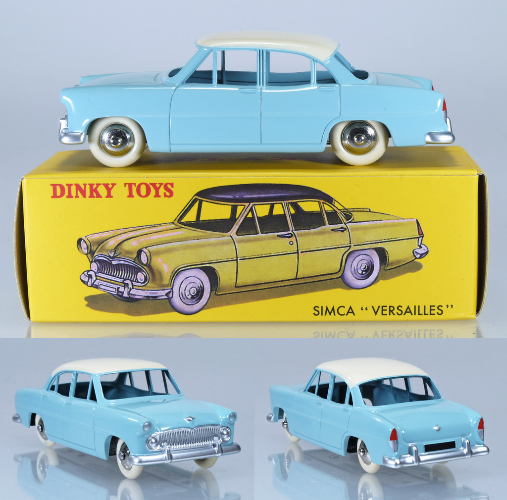 DeAgostini Set of 2 Simca Versailles a yellow DINKY TOYS a blue