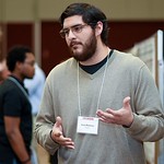 English graduate student Jose Martinez studies rhetoric and composition. He shared his research at the Graduate Student Research Symposium about the rhetoric used in NFL player Colin Kaepernick's national anthem protests.