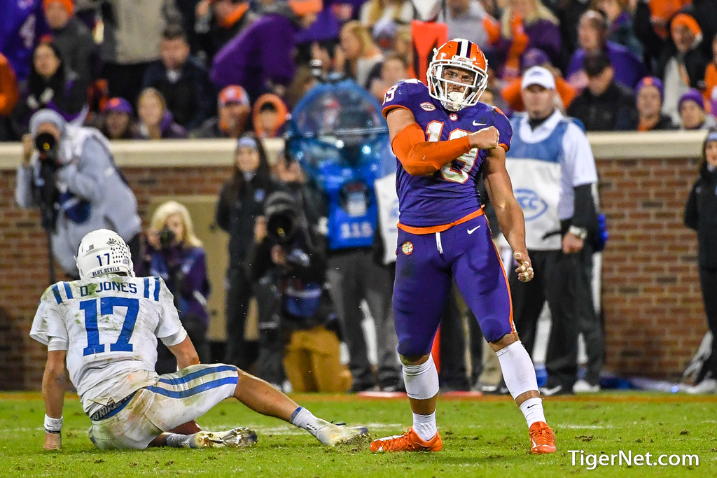 Clemson Football Photo of Tanner Muse and Duke