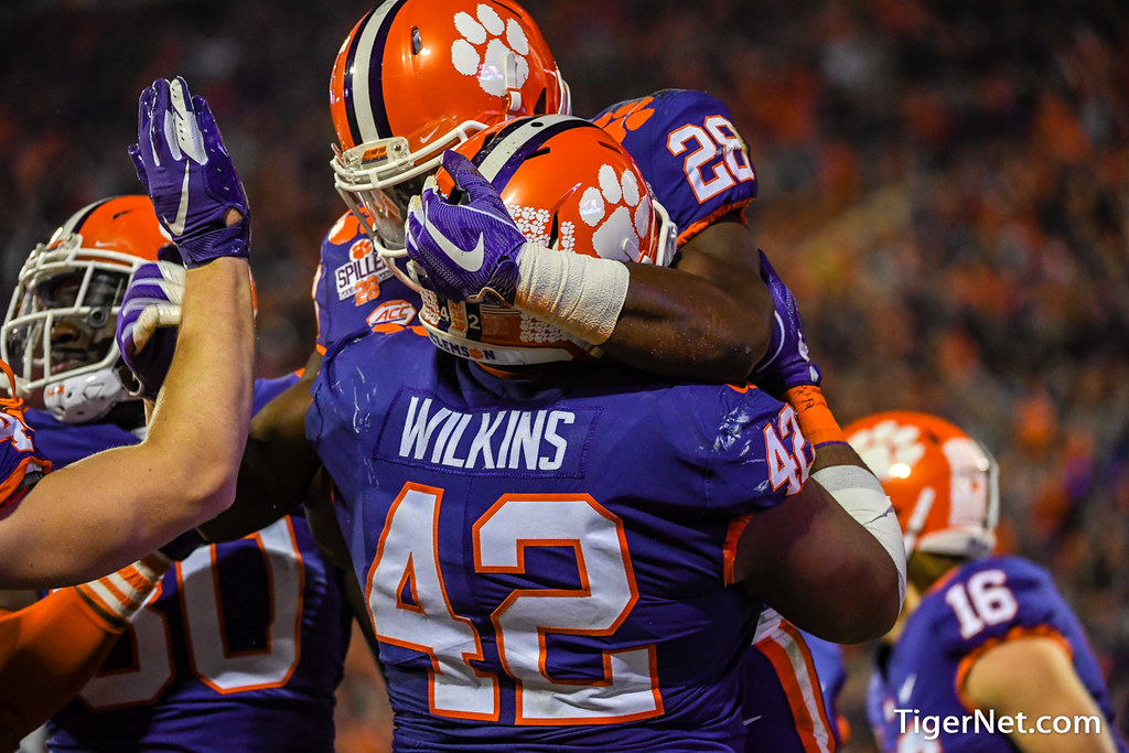 Clemson Football Photo of Christian Wilkins and Tavien Feaster and Duke