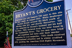 Bryant’s Grocery Emmitt Till Civil Rights plaque in Greenwood Mississippi