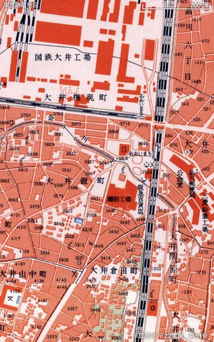 大井町も変わっていくよね６０年前の地図
